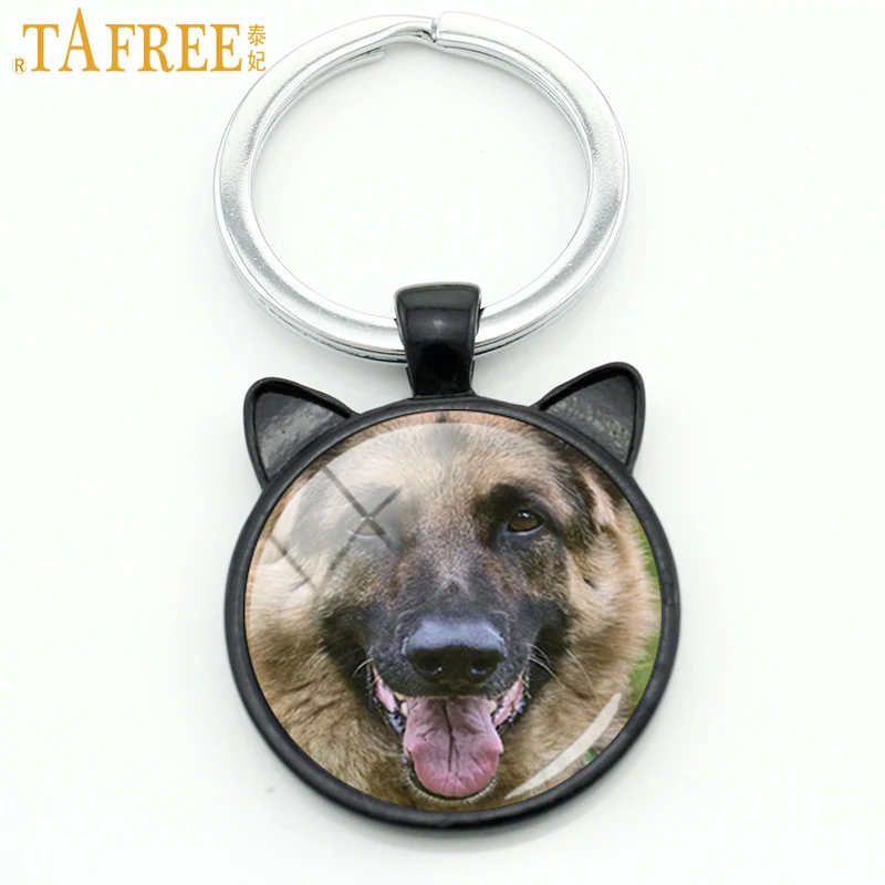 

TAFREE German Shepherd Keychain Newest Trendy Key Chain Keyring Car Bags Key Holders Men Women Dog Lover Presents Jewelry CN738