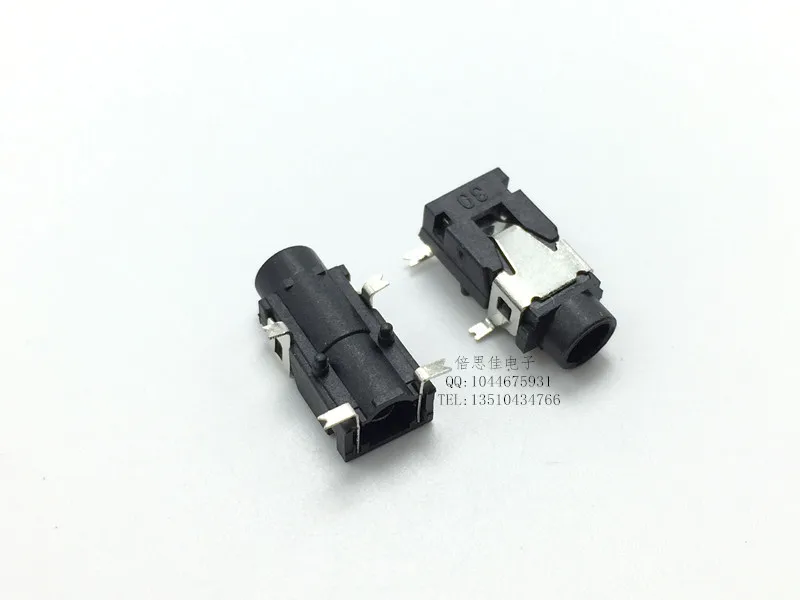 50pcs/Earphone socket 3.5 Audio PJ-321 4 Pin SMD Belt column Earphone seat | Обустройство дома