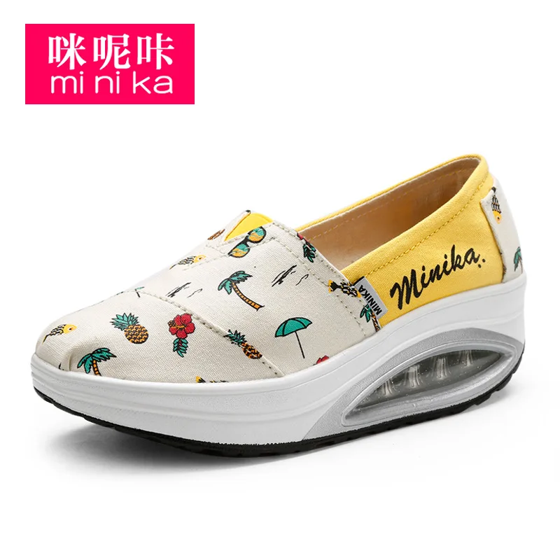 

Minika Running Shoes For Women Outdoor Breathable Canvas Sneakers Lightweight Athletic Sports Shoes For Outdoor Jogging AA50017
