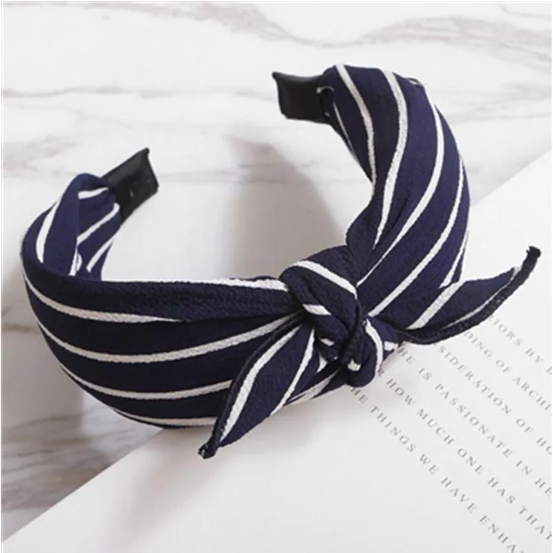 

Women Hair Accessories Bow Headband Striped Hairband for Adults Dots Headband Knotted Bow Hair Headband Girls Teen Hard Headband