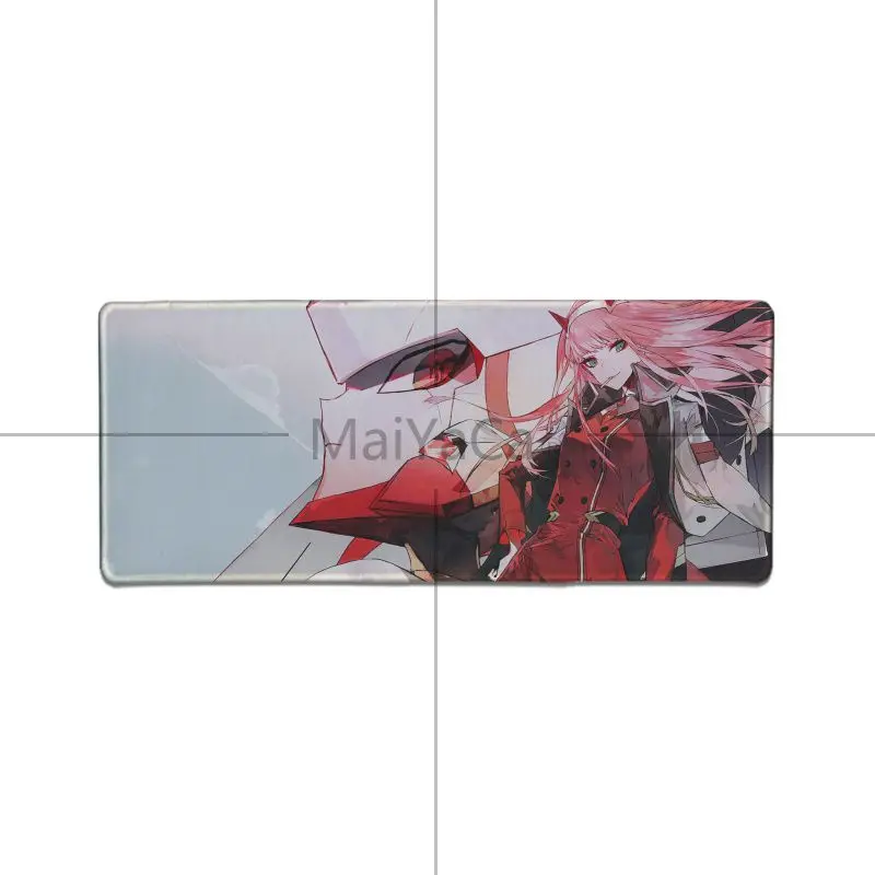 MaiYaCa Boy Gift Pad Darling In The Franxx High Speed New Mousepad Anime Cartoon Print Large Size Game Mouse Pad - Цвет: Lock Edge 30x80cm