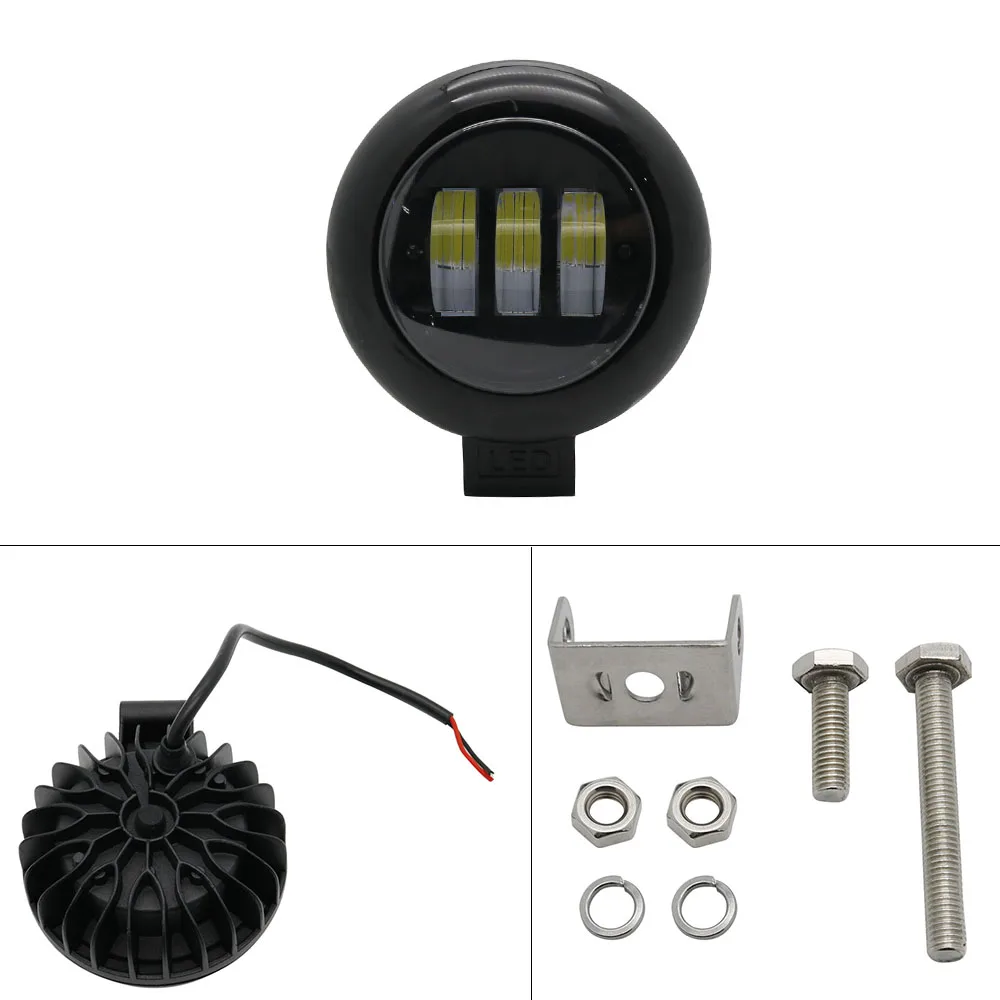 2PCS 4PCS 12V 24V 6000K 30W Waterproof Round LED Light Bar Working Lights Offroad Car Boat led Work Light (43)