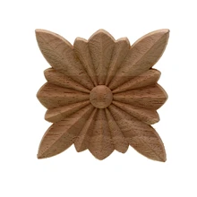 VZLX Винтаж Неокрашенная древесина Резные углу накладка аппликация, рама фон мебель для дома стены, двери шкафа декора