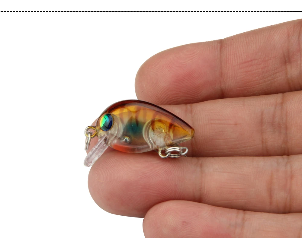High Quality ABS Plactic Lure 1pc 3cm 1.5g Crankbait Fishing Lure Minnow Floating Isca Crankbait VMC Hook Fishing Tackle  (2)
