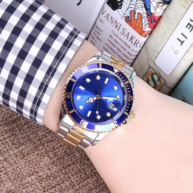 

relogio masculino New brand wristwatch mens designer watches automatic watch men day date fashion luxury gold and silver clock
