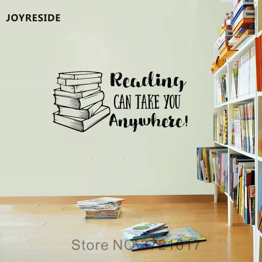 JOYRESIDE Reading Book Can Take You Anywhere Wall Gift For Readers