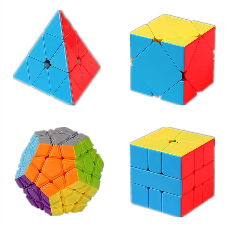 

Moyu 4 Cubes Set MofangJiaoshi twisted Puzzle Set WCA Official Competition Magic Cube Set Speed Cubes Puzzles Toys For Children