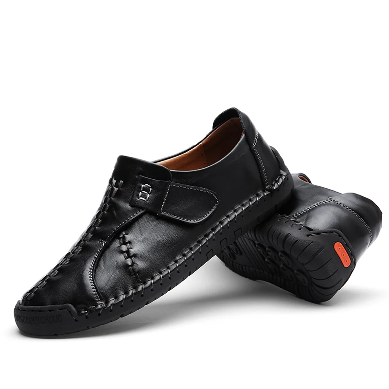 Fashion Genuine Leather Slip-on Loafer Mens Casual Handmade Moccasins Male Comfortable Driving Shoes Plus Size 38-48 | Обувь