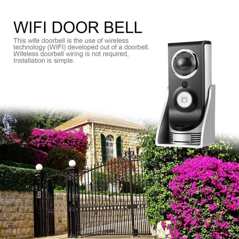 

Wireless WiFi Doorbell Video Intercom Doorbell 4.3" Mobile Phone APP Remote Control Unlock Remote Monitoring
