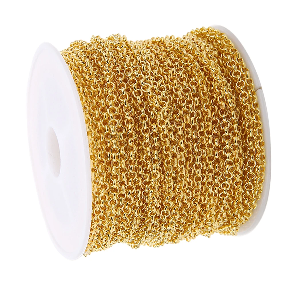 10 Yards Multipurpose O Shape Jewelry Making Chain Findings Accessories Necklace Bracelet Extender Chain for DIY Craft 2mm