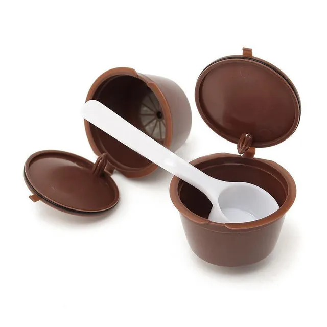 Special Price 3Pcs/Set Coffee Capsule With 1PC Plastic Spoon Refillable Coffee Capsule 200 Times Reusable Compatible For Nescafe Dolce Gusto