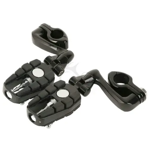 

32mm 1 1/4" Skull Engine Guard Mount W/ Footpeg For Harley Honda Kawasaki Suzuki