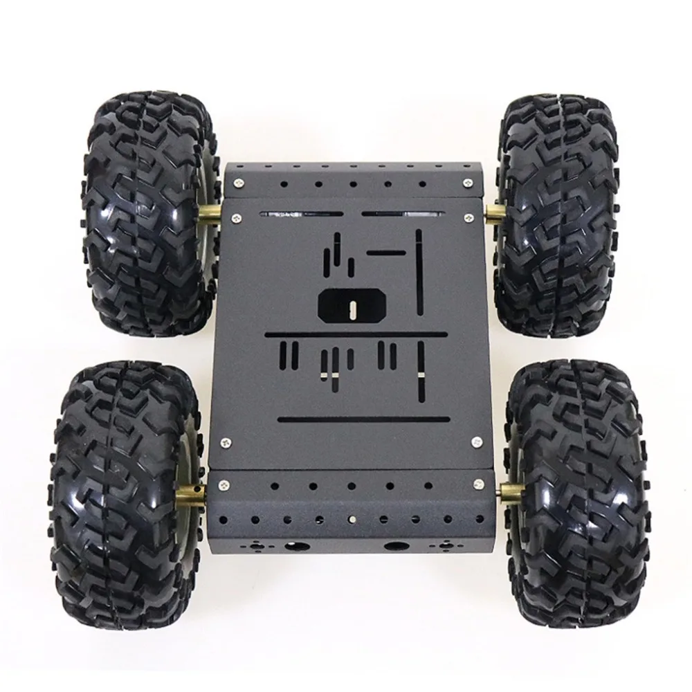 DOIT C3 4WD умный робот автомобиль с алюминиевым сплавом 4 DC 12V мотор, 130 мм резиновые колеса, высокая загрузка мощности DIY RC игрушка
