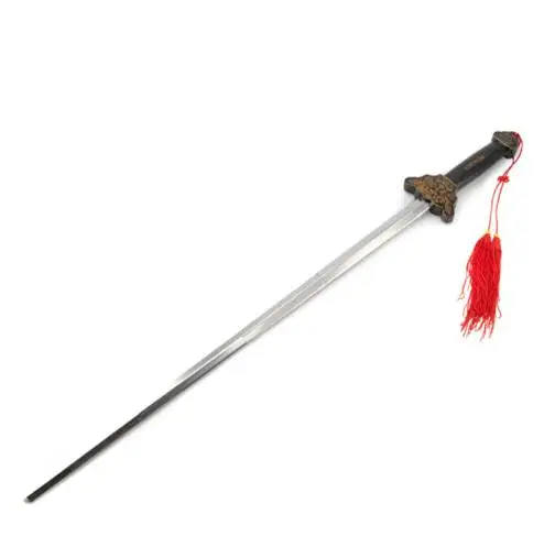 Китайский кунг фу Тай Чи удлиняющий меч из нержавеющей стали Телескопический меч Лунцюань без края 87,5 см 92 см
