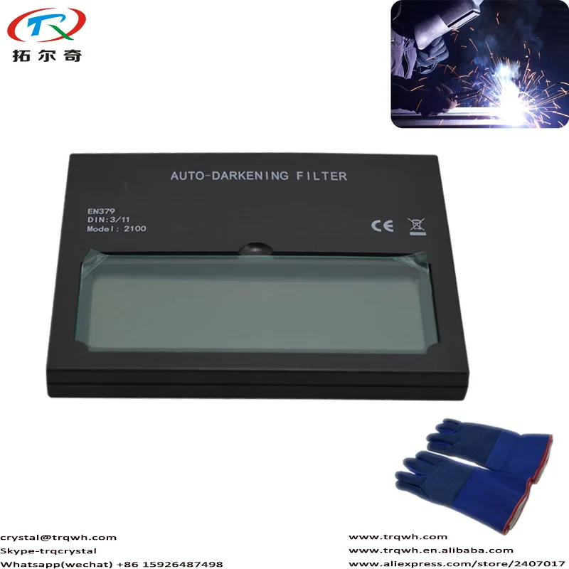 

Tig Welding Chameleon Filter Len Crystal Glass Auto-darkening Welding Glove Material Resistant High Quality Warranty TRQ-2100