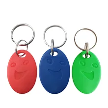 10 шт. EM4100, брелки для ключей, 125 кГц RFID ID карты тега брелок маркер кольцо синий