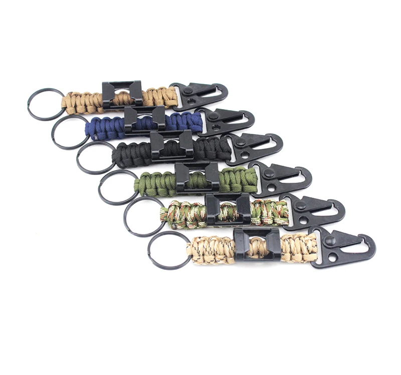 Outdoor Camping Mountaineering Seven Core Umbrella Rope Weaving Hang Keychain Equipment  Corkscrew Tourism Bottle Open Paracord