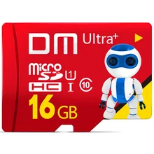 DM Ultra micro SD карта microSDHC 16 Гб карта памяти TF высокоскоростная карта красный цвет
