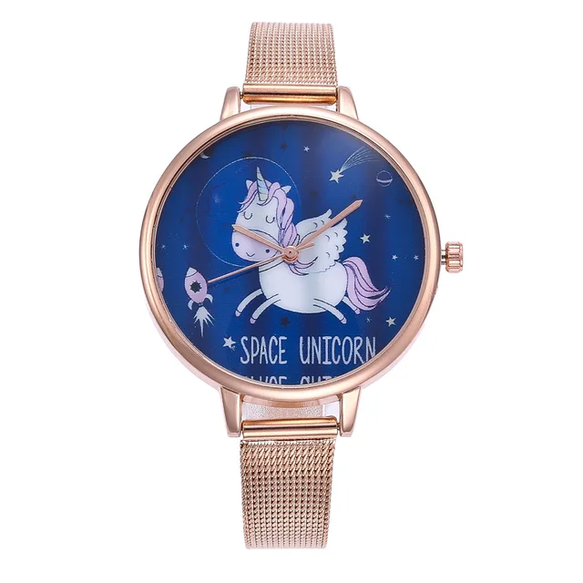 Cute Carton Unicorn Watch Children's Watch Kids Girls Stainless Steel Band Quart Cute Carton Unicorn Watch Children's Watch Kids Girls Stainless Steel Band Quart