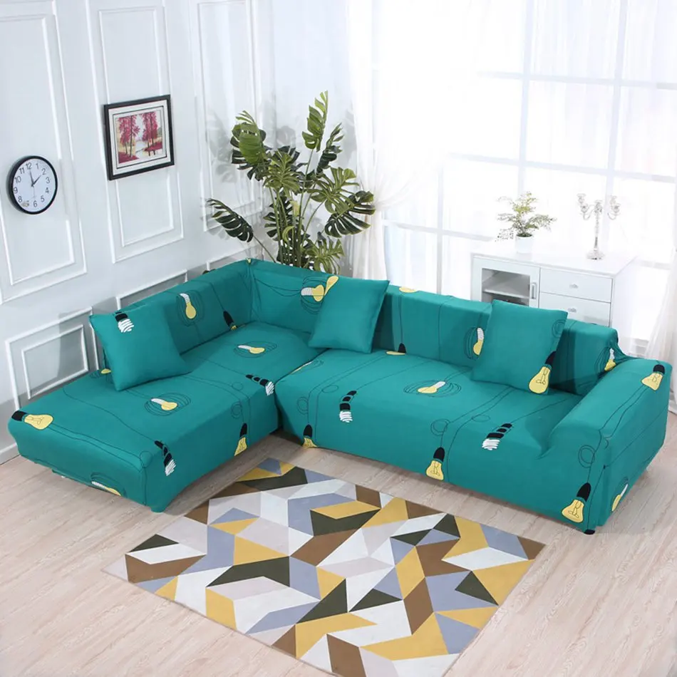2 шт. наволочки универсальные Стрейч L форма диванные чехлы для гостиной коричневые эластичные секционные Чехлы для кресел все включено - Цвет: LiangDian