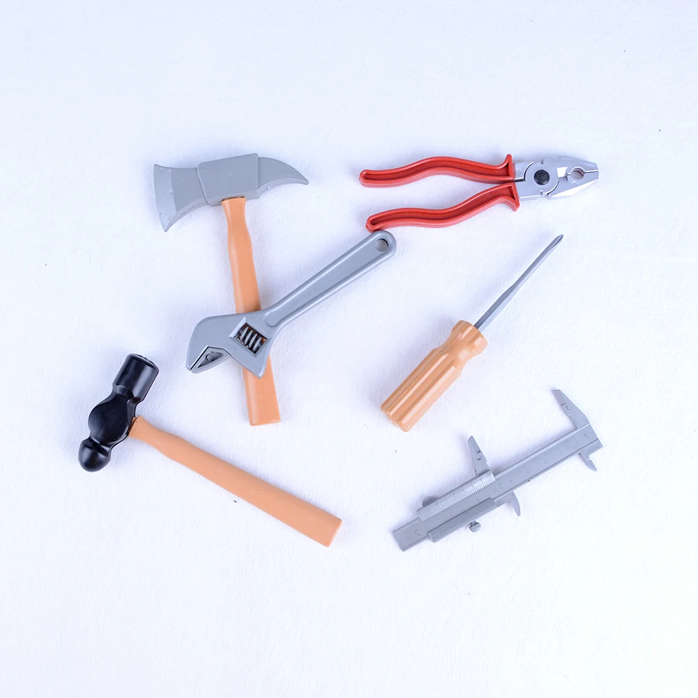 

DIY Construction 1 set (6 pcs) Plastic Building Tool Kits Set Baby Pretend Play Toys Boys Builders Kids Toys Tool