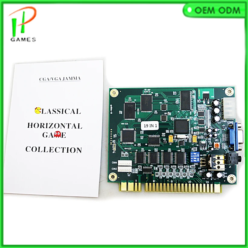 Классическая игра 19 в 1 ретро 28PIN Jamma многоигровая плата VGA CGA выходной геймпатор