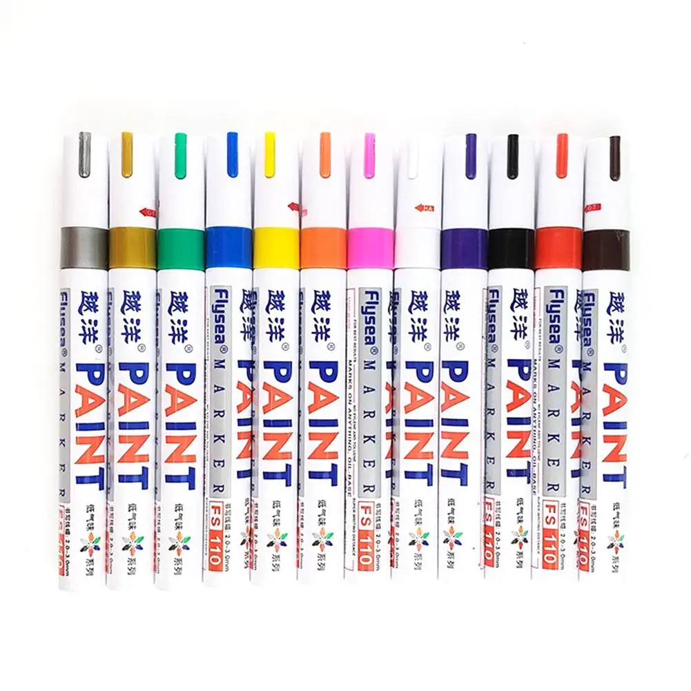 

5 Color Waterproof Car Wheel Tire Oily Car Paint Pen Painting Mark Pen Auto Rubber Tyre Tread CD Metal Permanent Paint Marker