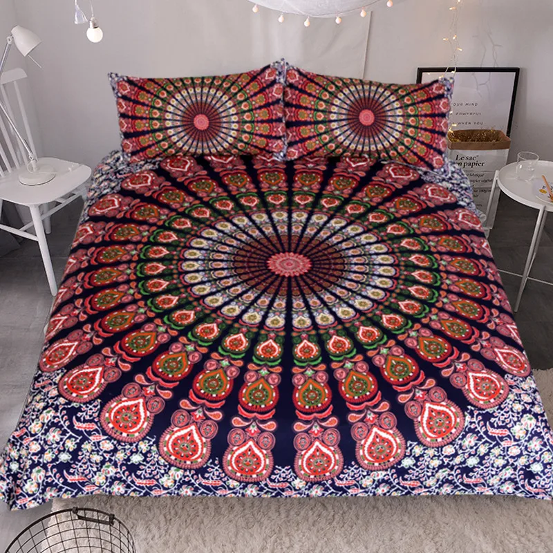 Fanaijia набор пододеяльников для пуховых одеял с 3d цветными перьями, Комплект постельного белья с наволочкой, пододеяльник для постельного белья размера queen