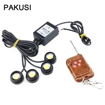 

PAKUSI Car Strobe Eagle Eye with Wireless Remote LED DRL lights Brake lamps For Audi a6 BMW e39 VW for universal car accessories