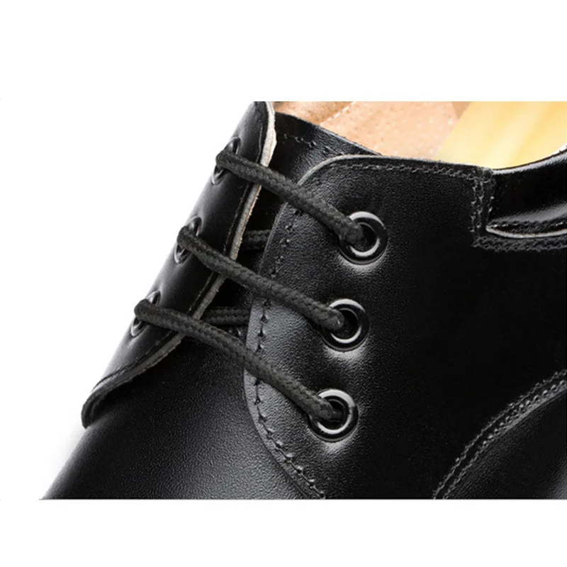 OUDINIAO/Мужская обувь больших размеров; повседневная мужская обувь из натуральной коровьей кожи в британском стиле; классическая мужская обувь в армейском стиле; Цвет Черный