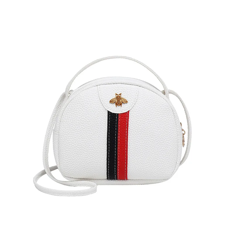 

Colour Striped 2019 New Single Shoulder Mobile Handbag Zero Wallet Bee Slant Across Women's Wallet Handbags Women Famous Brands