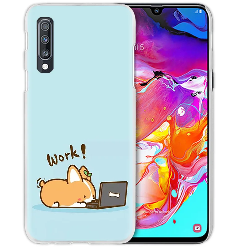 Чехол Kawaii для Samsung Galaxy A50 A70 A20e A40 A30 A20 A10 A71 A50s A9 A7 2018 жесткий прозрачный чехол