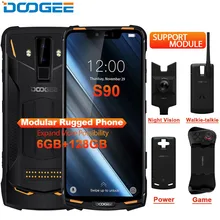 IP68 DOOGEE S90 Modular Rugged Mobile Phone 6.18inch Display 5050mAh Helio P60 Octa Core 6GB 128GB Android 8.1 Andriod 8.1 16.0