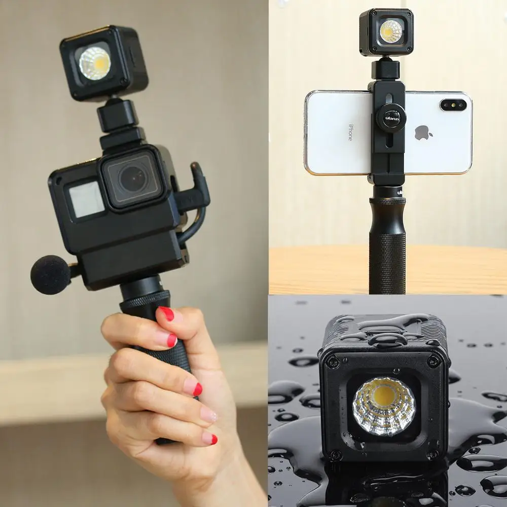 Ulanzi L1 Pro Водонепроницаемый Dimmable светодиодный свет видео для Canon Nikon DSLR Adventure Lighting для DJI Osmo Pocket Osmo Action Gopro