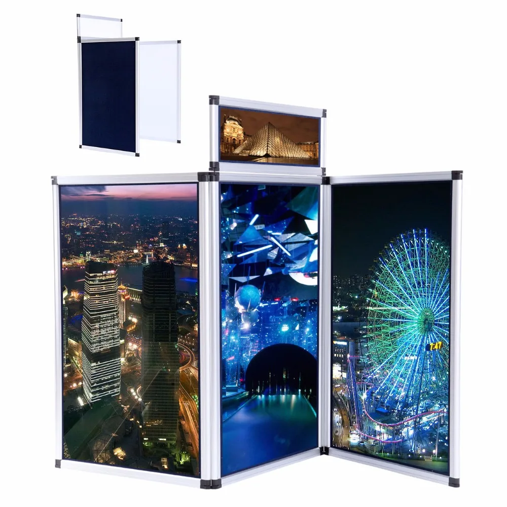 (Ship from EU) 3 Panel Exhibition Folding Display Boards Top Stand