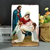 Plaque de noël, panneaux métalliques Vintage en étain, plaques décoratives de Casino, Bar, café, Pub, affiche d'art avec ange en fer, cadeau de père noël, décor d'intérieur MN37 ► Photo 3/6