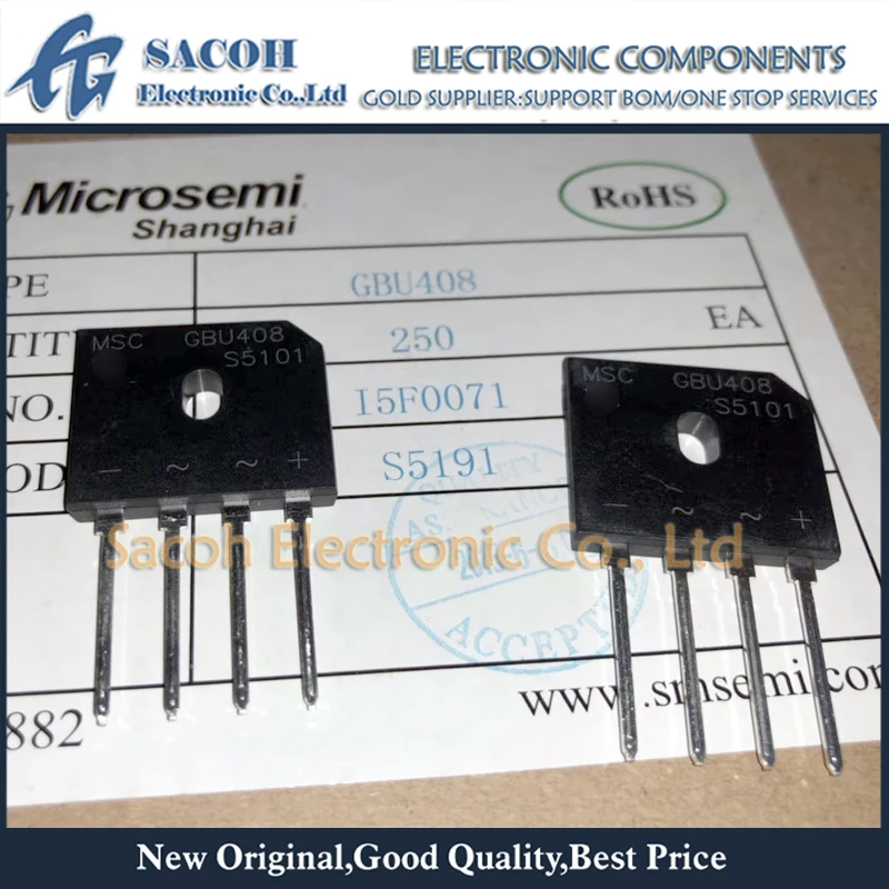 

Free shipping 10Pcs GBU408 GBU406 GBU410 GBU405 GBU404 GBU403 GBU402 GBU401 DIP-4 4A 800V BRIDGE RECTIFIER