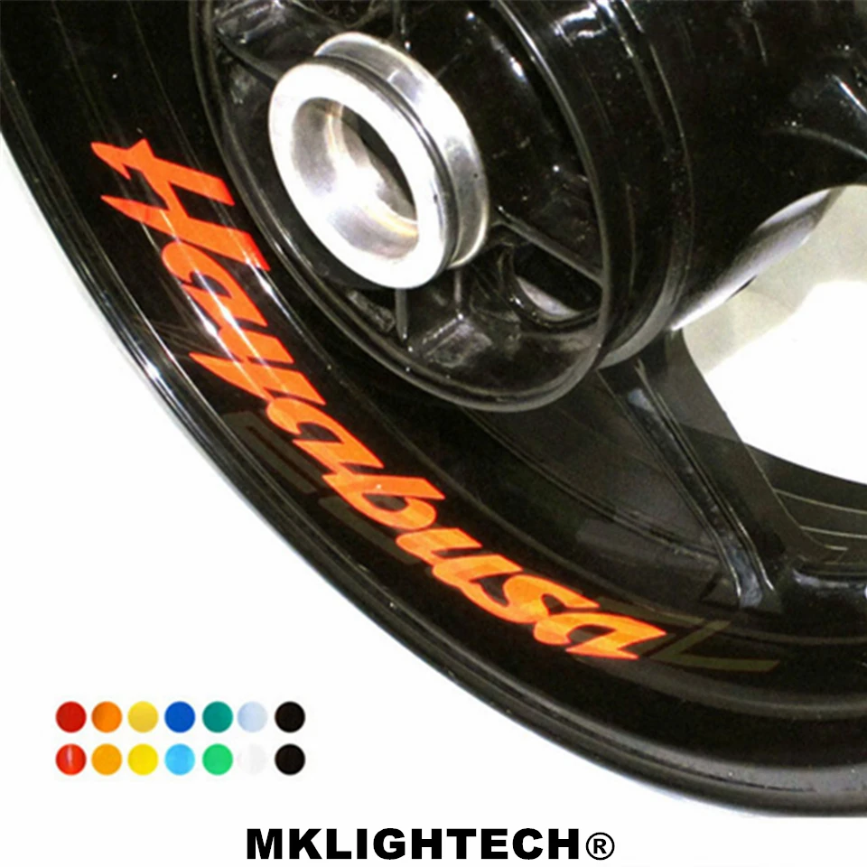 

8 X CUSTOM INNER RIM DECALS WHEEL Reflective STICKERS STRIPES FIT SUZUKI HAYABUSA