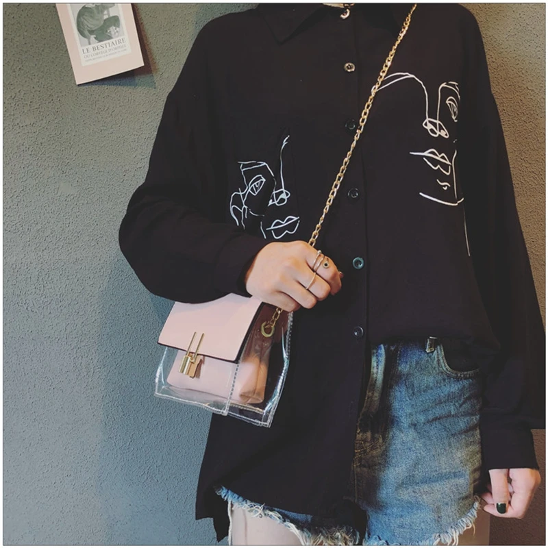 Elimetis Women Crossbody Transparent Bags For women 2018 with Phone Bag Case Summer Messenger Bag Small Shoulder Bag Transparent (11)