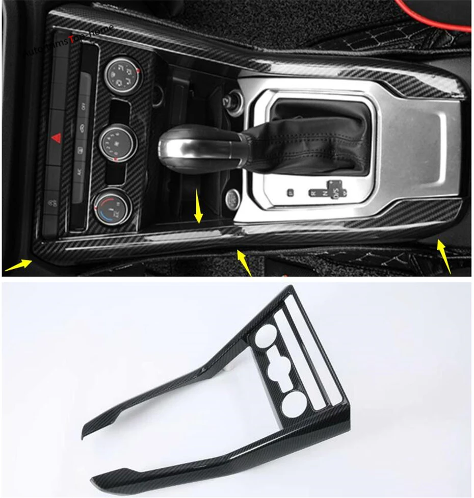 

Yimaautotrims Central Control Console Gear Shift Box Cover Trim Fit For Volkswagen T-Roc T Roc 2018 2019 ABS Interior Mouldings
