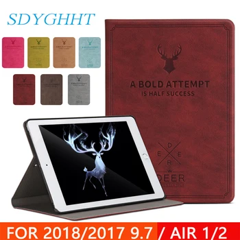 

Case Hot sale New For iPad Air 2 Air 1 Case Hard PC Back PU Leather Cover Case for iPad 2017/2018 9.7 Case Auto Sleep/Wake Cover