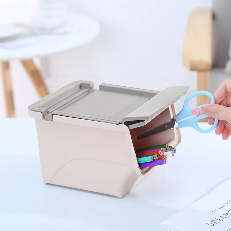 Caixa de Armazenamento de Papelaria Manter o Desktop Material de Escritório Coloffice Multifunction Papelaria Titular Plástico Grande Espaço Arrumado 1 pc 3 Coloffice multifunction papelaria titular plástico grande espaço