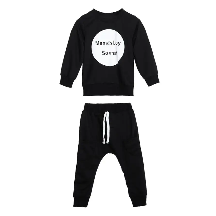 Fashion Boys Clothes O neck Boy Clothing Set Winter Suit Winter T shirt