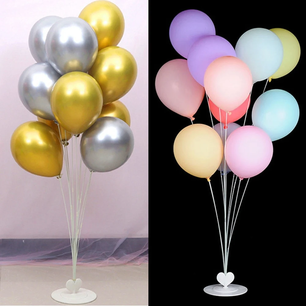  Balloons Stok And Cups Holders With Stand Base Metallic Ballon Holder Table Ballon Stand Kit For Bi