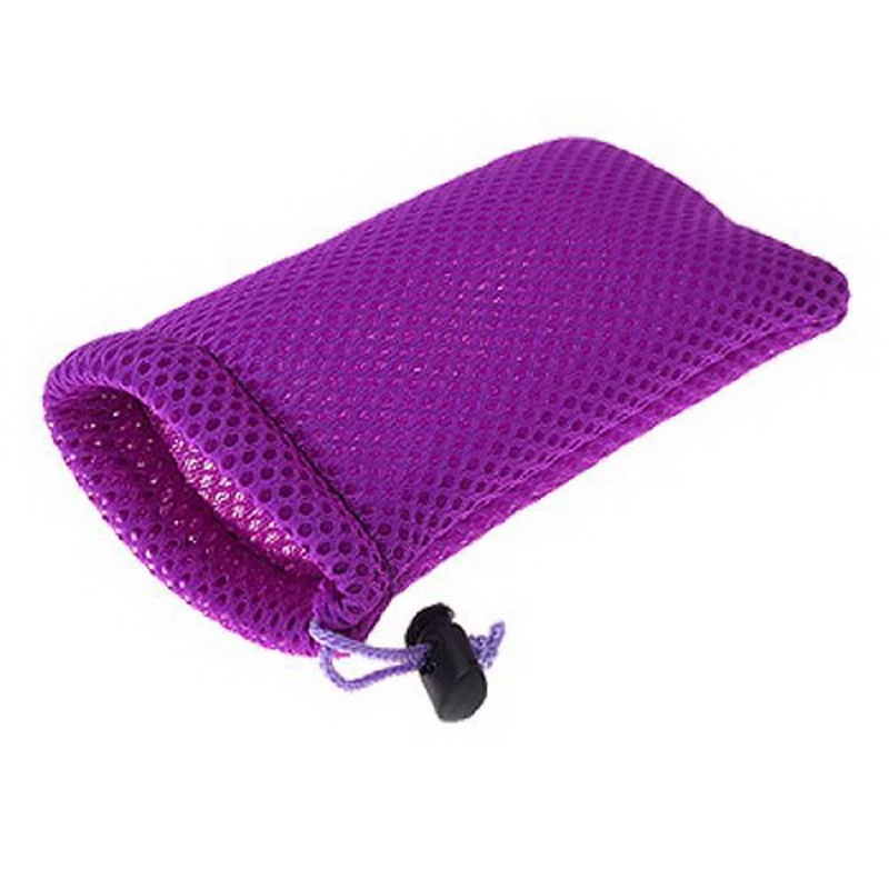 Purple Nylon Mesh Pouch Bag for Mp3 Mp4 Cell Mobile Phone on Aliexpress
