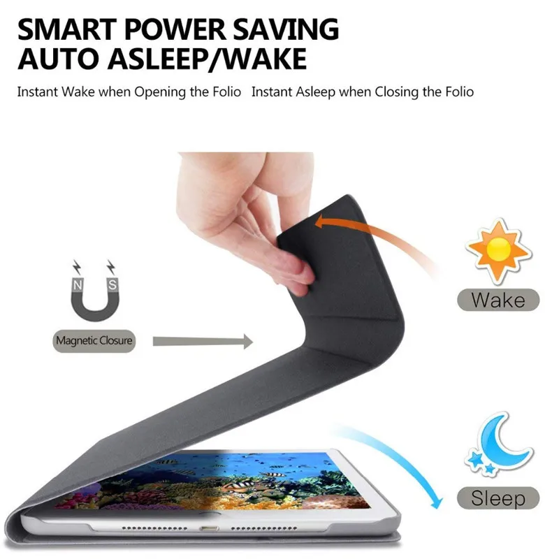 Slim Bluetooth Keyboard Case for iPad Pro 10.5 with Pencil Holder PU Leather Cover for iPad Pro 10.