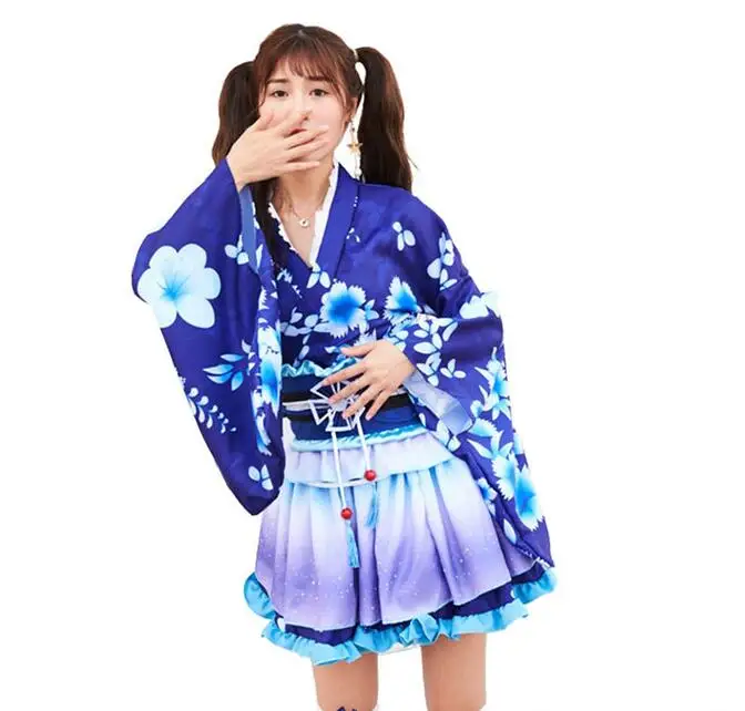 LoveLive Косплей Уми Сонода костюм кимоно для косплея Love Live Маки нисикино Honoka Eli кимоно костюм