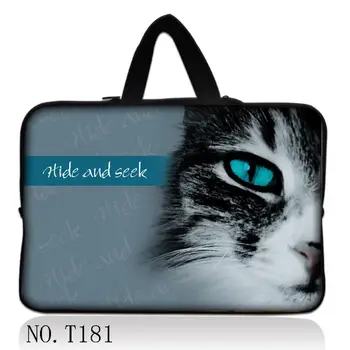 

17" Blue Eye Cat Laptop Shoulder Bag Sleeve Case For 17.3" 17.4" Dell HP Acer Apple ASUS