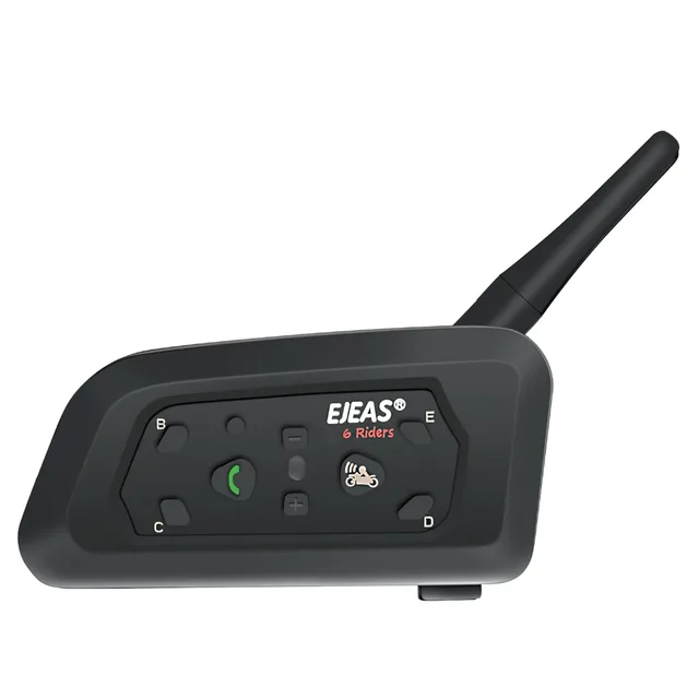 EJEAS V6 PRO Bluetooth Motorcycle Intercom Helmet Headset 6 Riders 1200m  Communicator Interphone Waterproof + Metal Splint - AliExpress