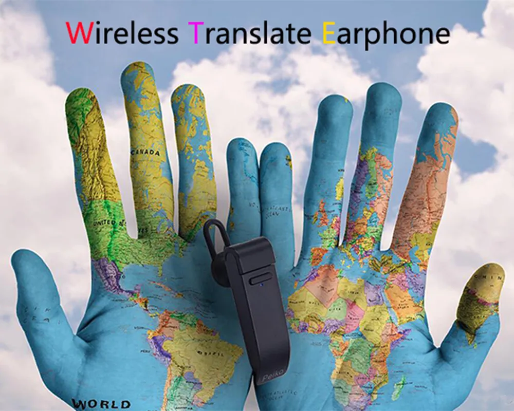 Peiko translation headphones 25 Languages Smart Voice Translator instant Translate Wireless Bluetooth Translator Earphone translator earbuds,voice translator,language translator,translator earphones,translation headset